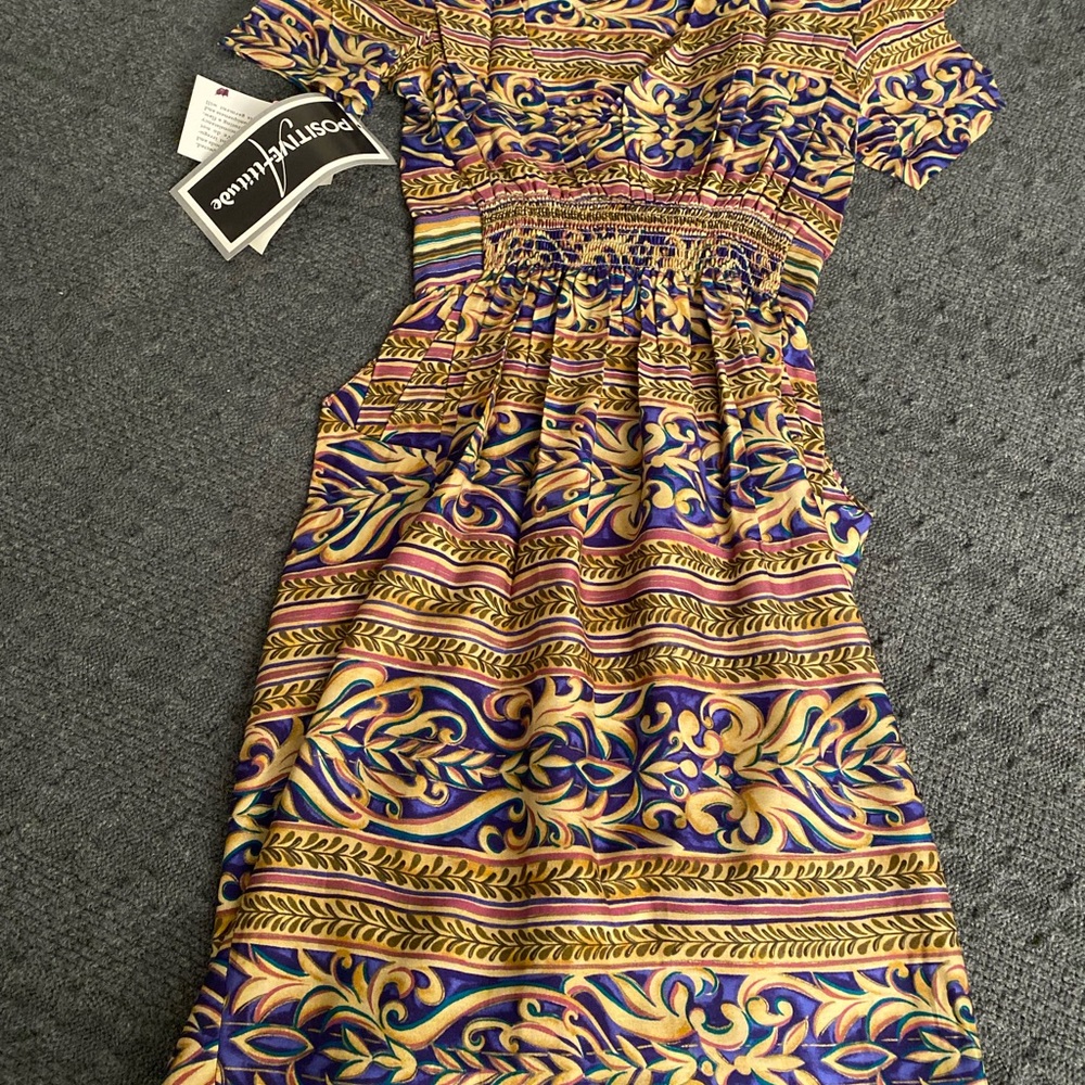 NWT, Petite 3/4 Dress by Positive Attitude - Picture 2 of 7